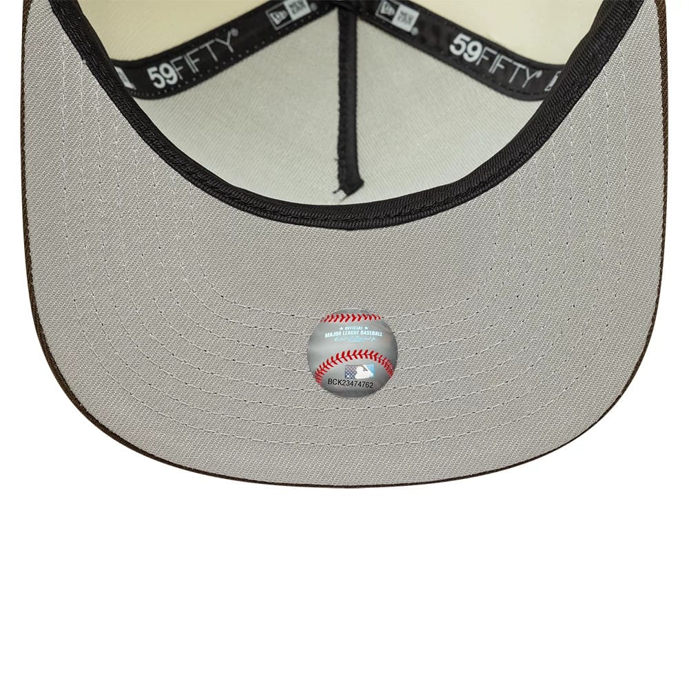 This is a Boston Red Sox MLB Cream 59FIFTY A-Frame Fitted Cap 2