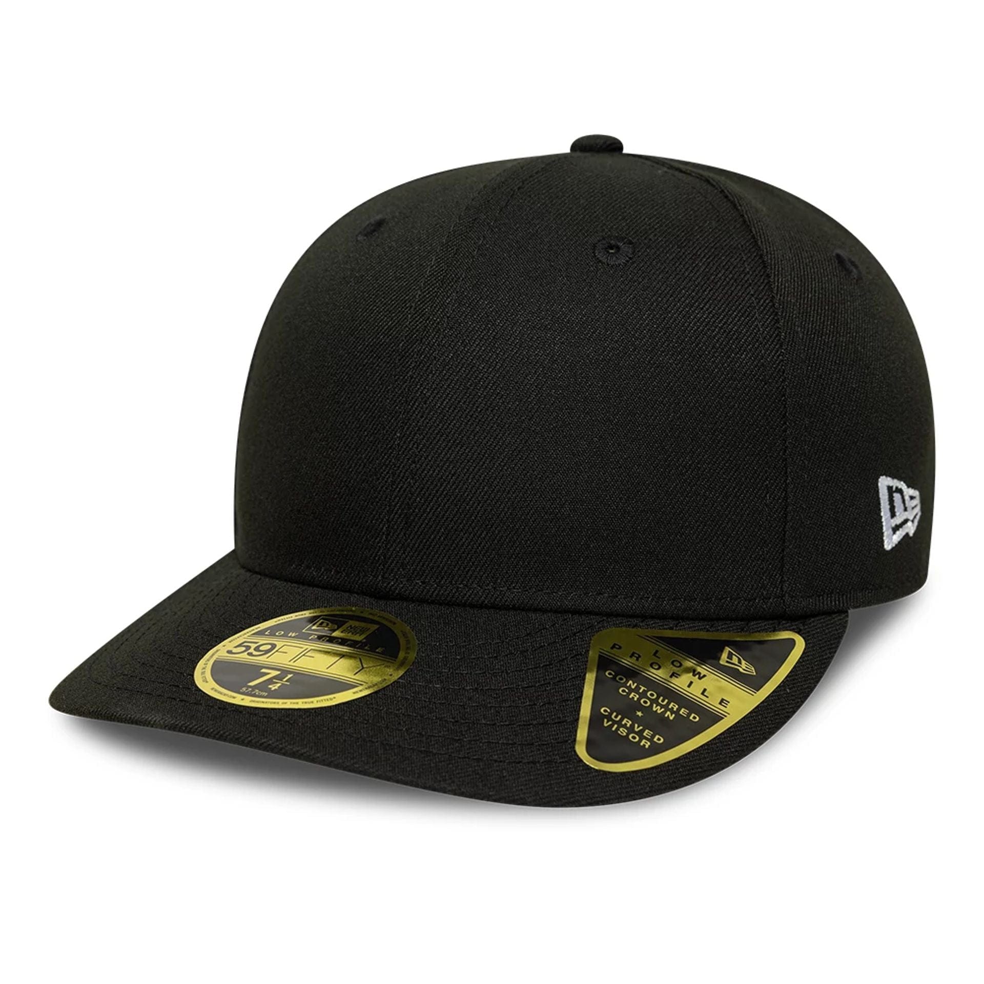This is a New Era Black Low Profile 59FIFTY Fitted Cap 1