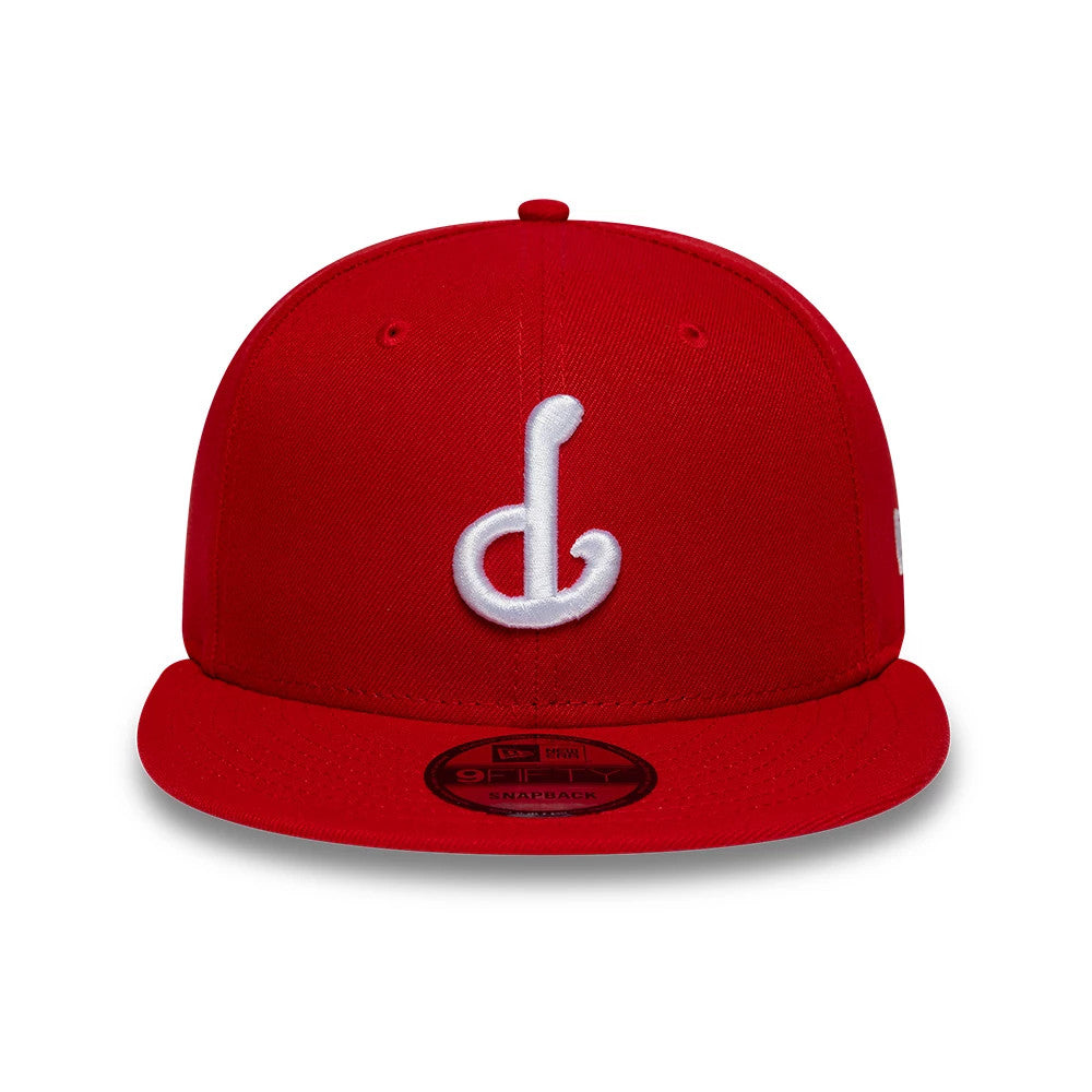 Pictured is this MLB Upside Down Philadelphia Phillies 9FIFTY Snapback cap in red. 2