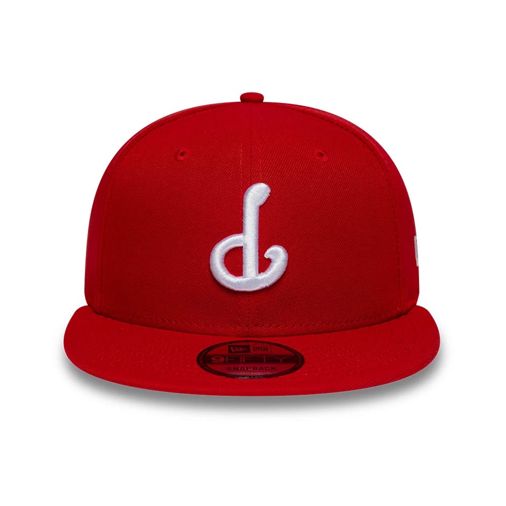 Pictured is this MLB Upside Down Philadelphia Phillies 9FIFTY Snapback cap in red. 2