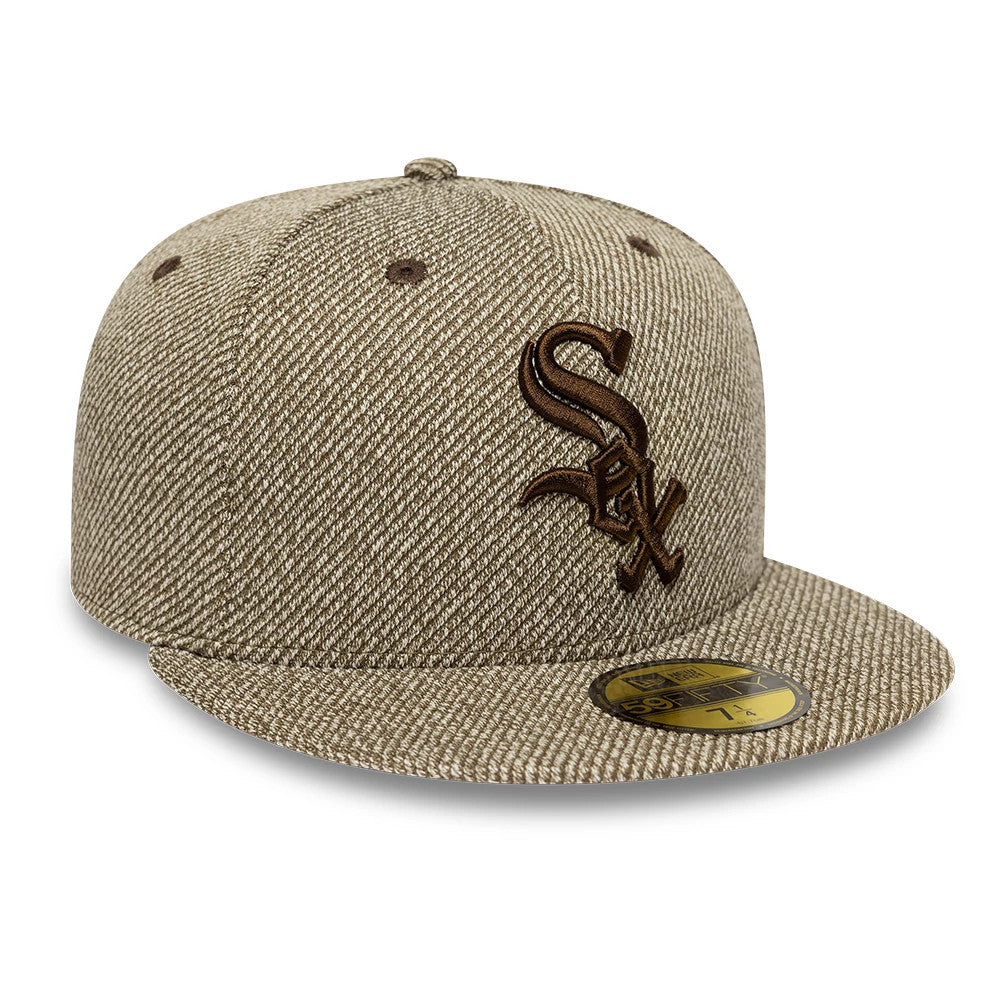 Pictured is this MLB Heather Brown Chicago White Sox 59FIFTY Fitted cap in brown. 4