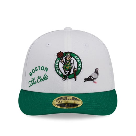 Boston Celtics Staple White 59FIFTY Low Profile Cap