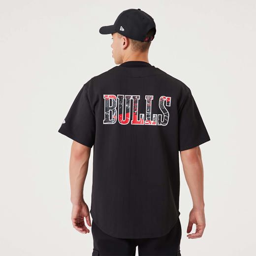 Chicago Bulls NBA Infill Team Logo Black Jersey