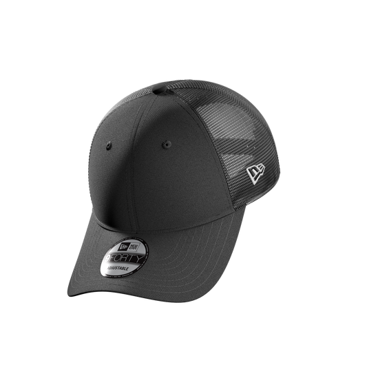 black new era 9forty trucker cap