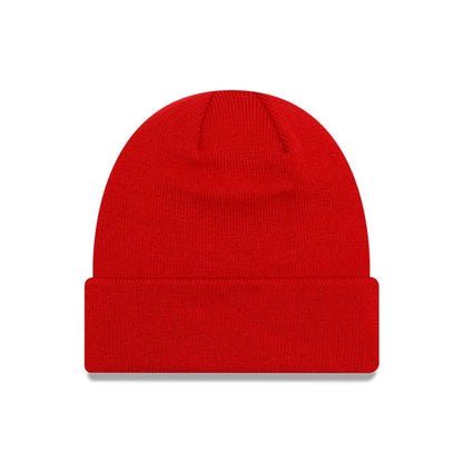 This is a Manchester United FC Red Cuff Knit Beanie Hat 2