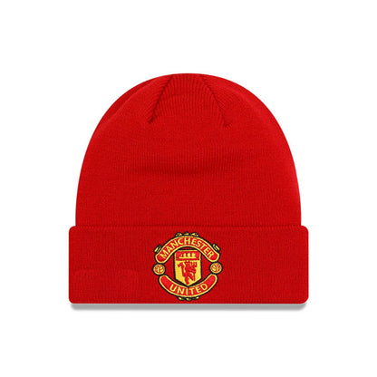 This is a Manchester United FC Red Cuff Knit Beanie Hat 1