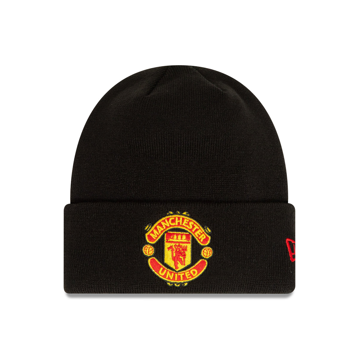 This is a Manchester United Essential Black Beanie Hat 1