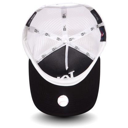 This is a LA Dodgers Clean Black A-Frame Trucker Cap 4