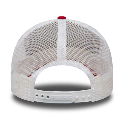 This is a New York Yankees Clean Red A-Frame Trucker Cap 2