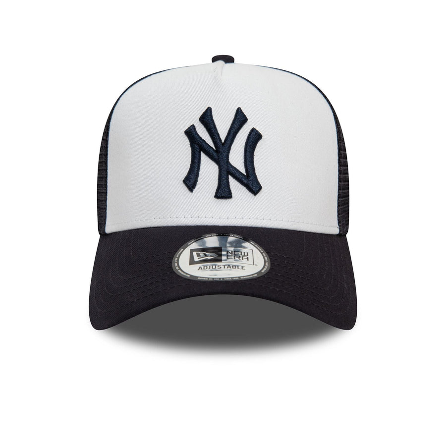 This is a New York Yankees Team Colour White A-Frame Trucker Cap 2