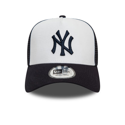 This is a New York Yankees Team Colour White A-Frame Trucker Cap 2