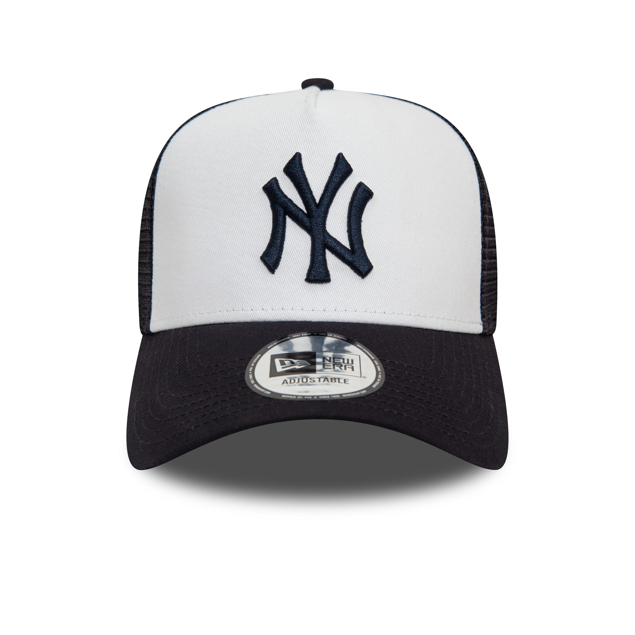 This is a New York Yankees Team Colour White A-Frame Trucker Cap 2