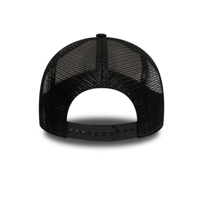 Pictured is this New Era Outdoor Washed 9FORTY A-Frame Trucker Adjustable cap in Black. 2