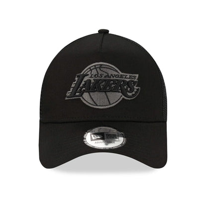 This is a LA Lakers Tonal Black A-Frame Trucker Cap 2