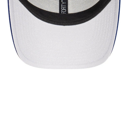 Pictured is this MLB Premium Felt LA Dodgers 9FORTY cap in dark blue. 2