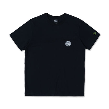 The Male model is wearing New Era Earth Day Black T-Shirt 1