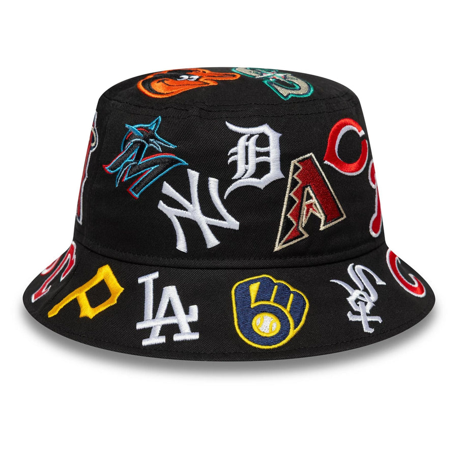 This is a MLB All Over Black Bucket Hat 2