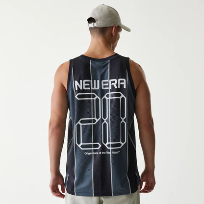 The Male model is wearing New Era City Sport Black Tank Top 2