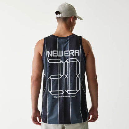 The Male model is wearing New Era City Sport Black Tank Top 2