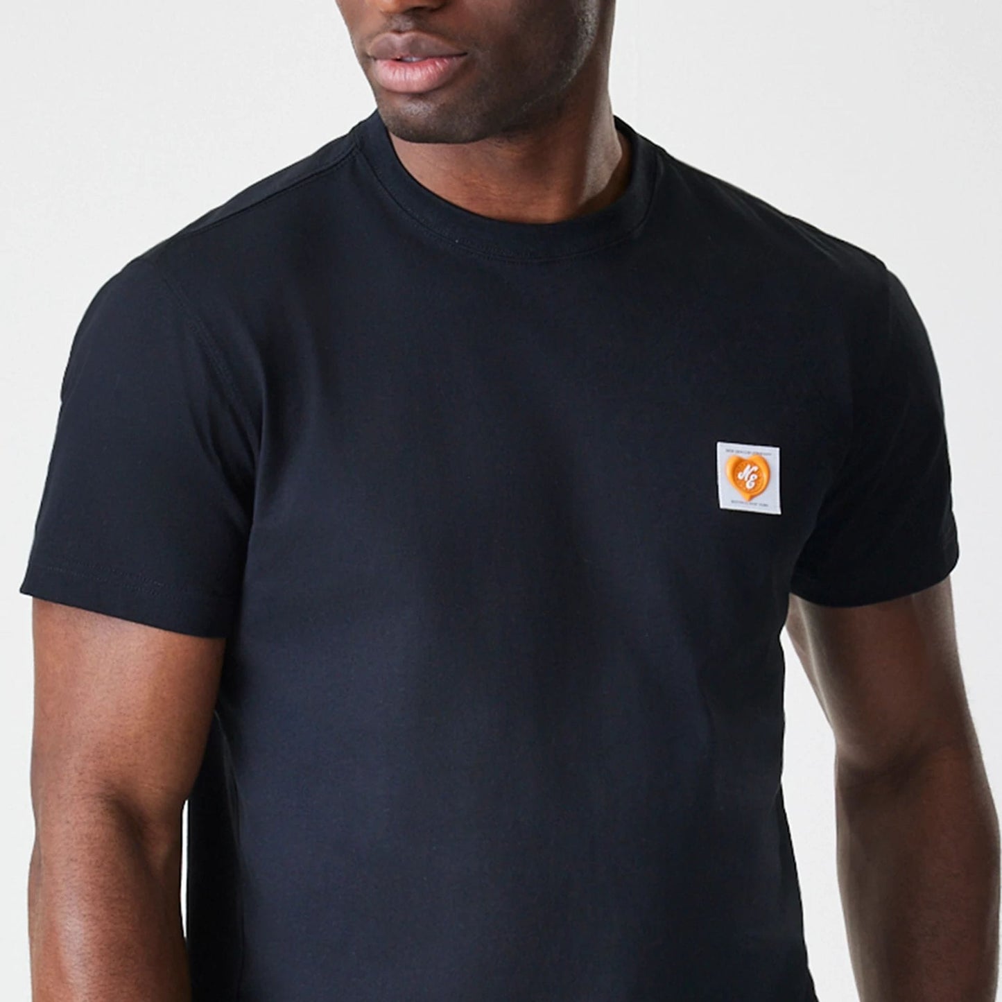 The Male model is wearing New Era Valentine's Day Black T-Shirt 3