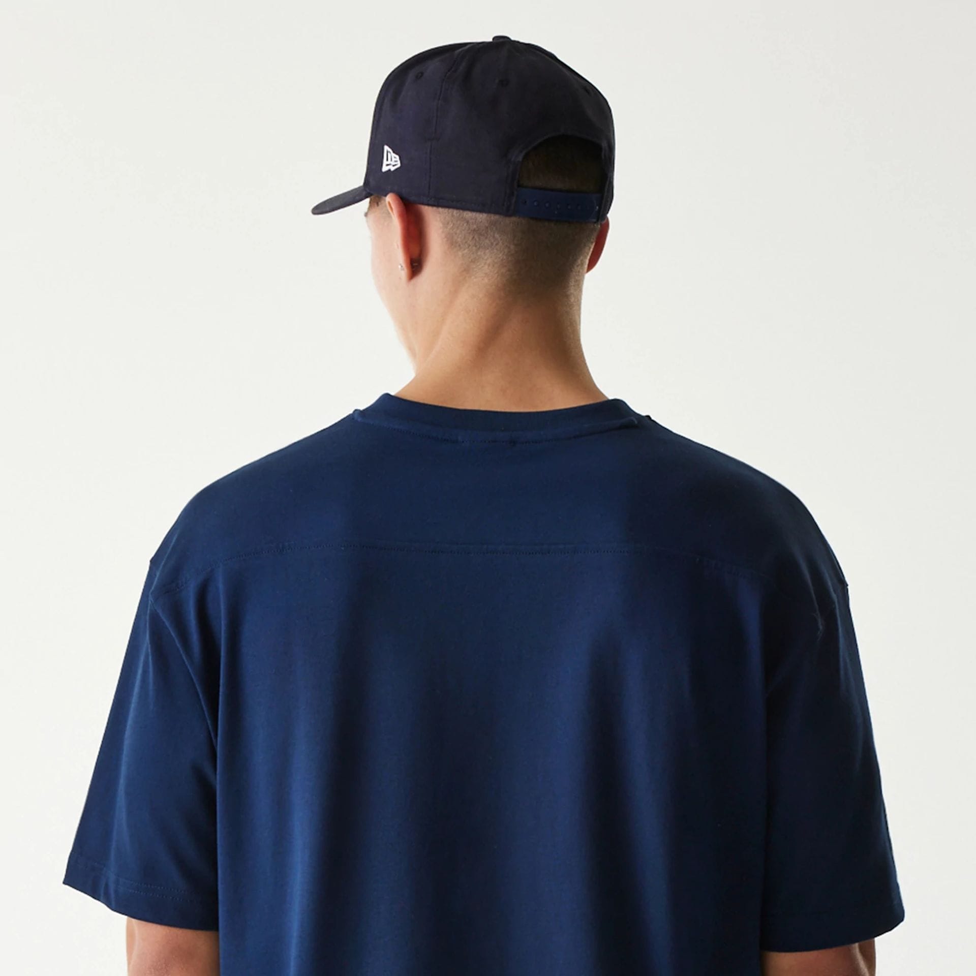 The Male model is wearing New York Yankees Tonal Pack Blue T-Shirt 7