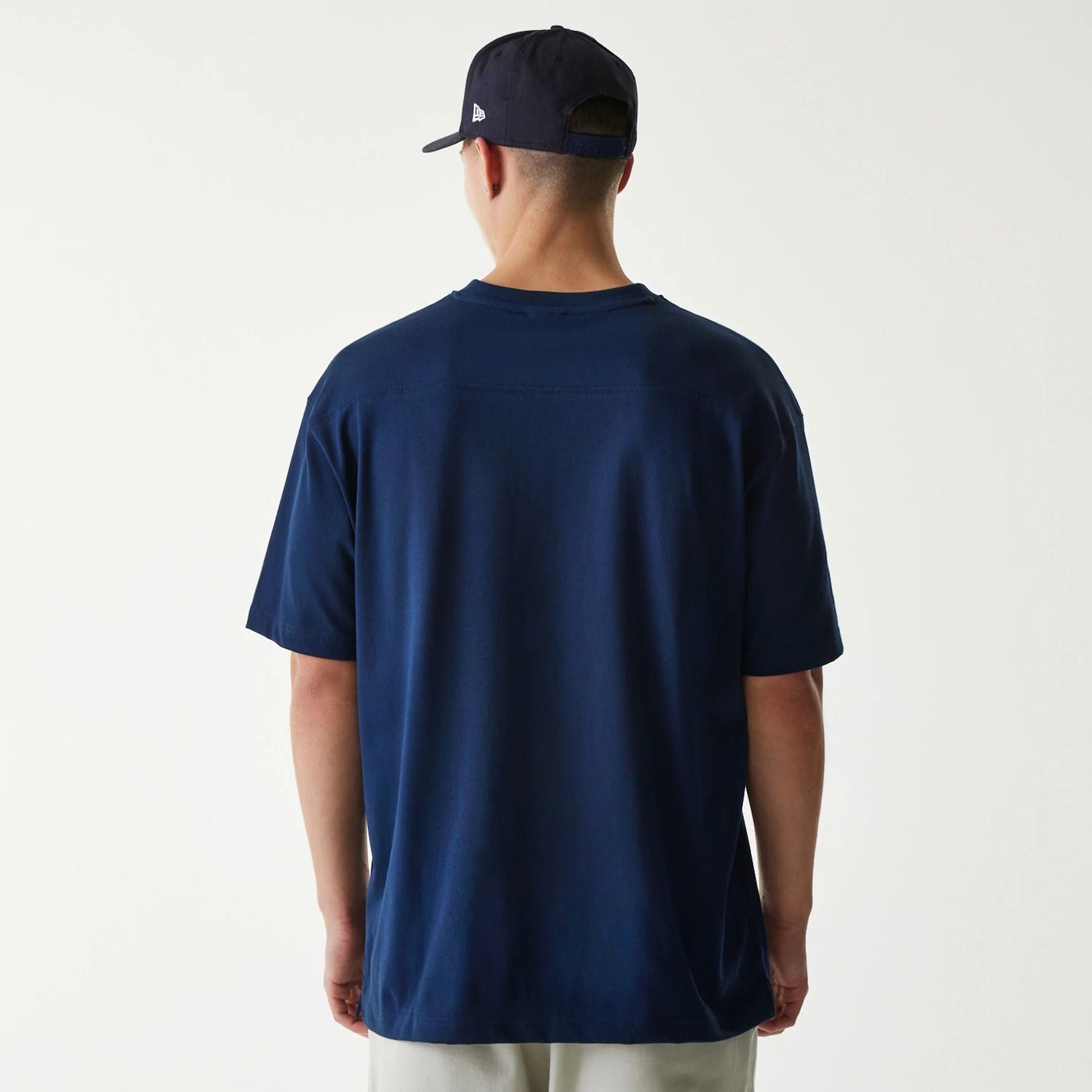 The Male model is wearing New York Yankees Tonal Pack Blue T-Shirt 2
