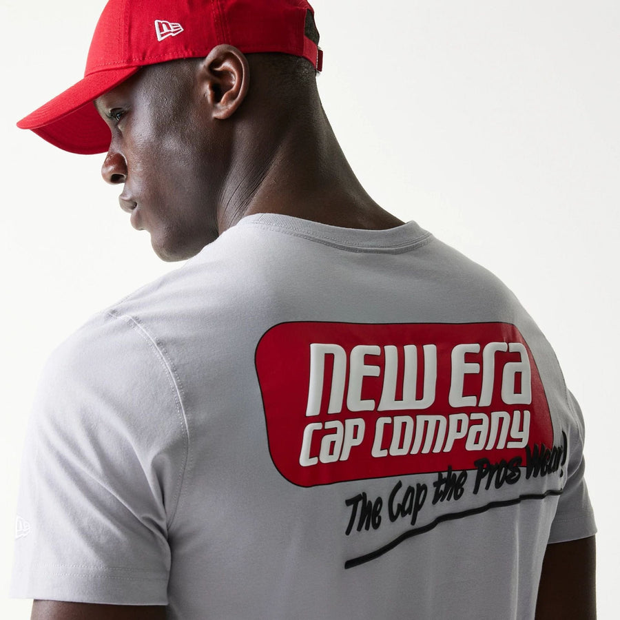 The Male model is wearing New Era Classic Grey T-Shirt 7