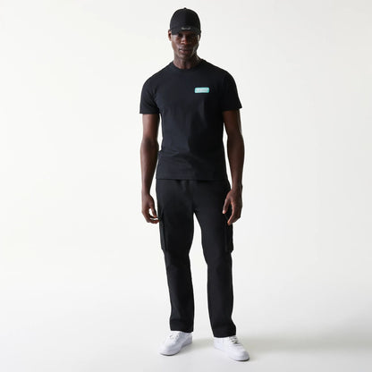 The Male model is wearing New Era Classic Black T-Shirt 8