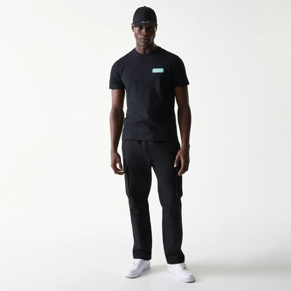 The Male model is wearing New Era Classic Black T-Shirt 8