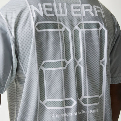 The Male model is wearing New Era City Sport Grey T-Shirt 7