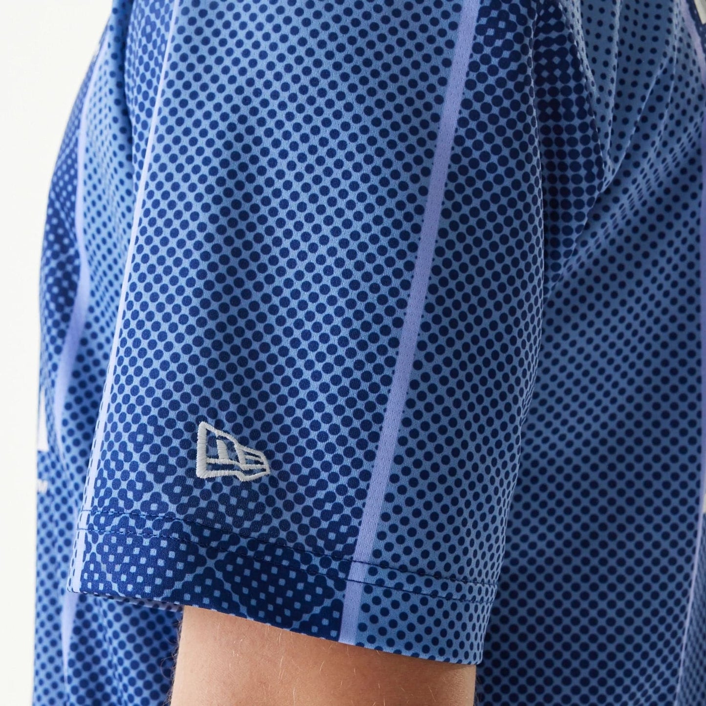 The Male model is wearing New Era City Sport Blue T-Shirt 4