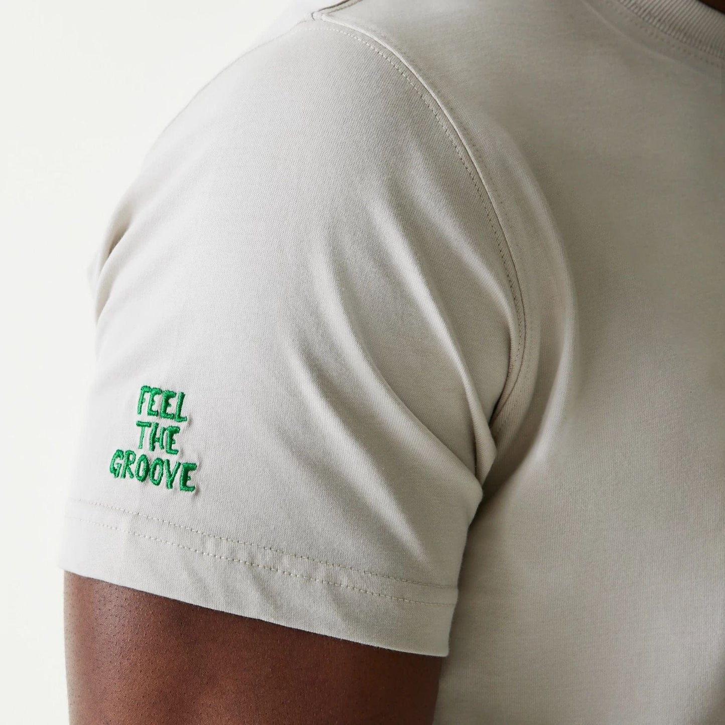 The Male model is wearing New Era Outdoor Earth Day Stone T-Shirt 6