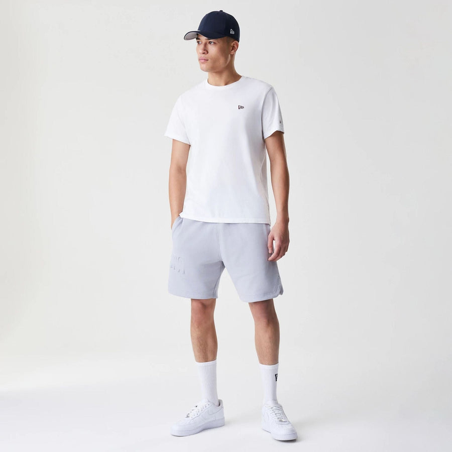 The Male model is wearing New Era Tonal Pack Grey Shorts 3