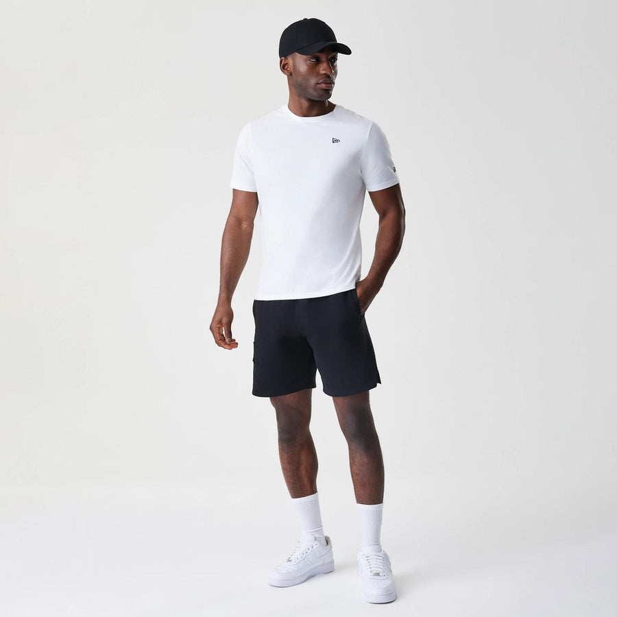 The Male model is wearing New Era Tonal Pack Black Shorts 8