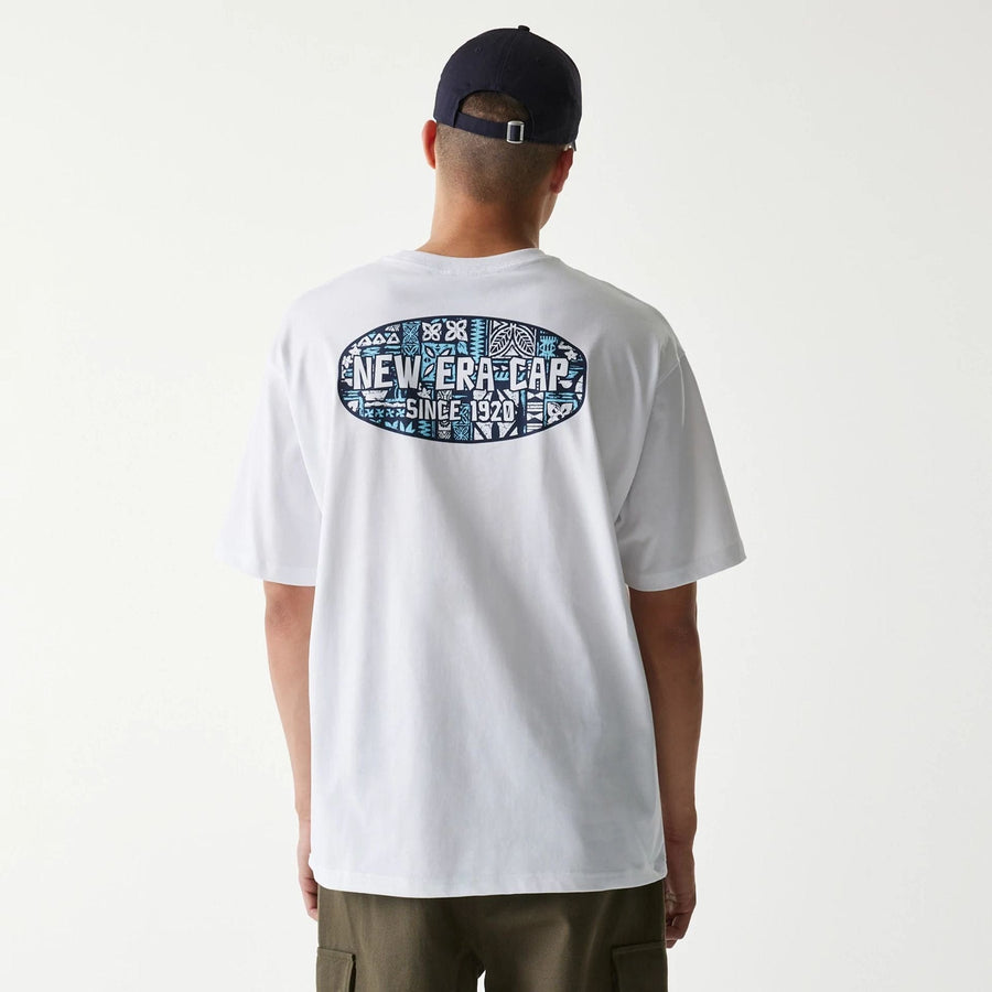 The Male model is wearing New Era Marine Life Club White Oversized T-Shirt 2