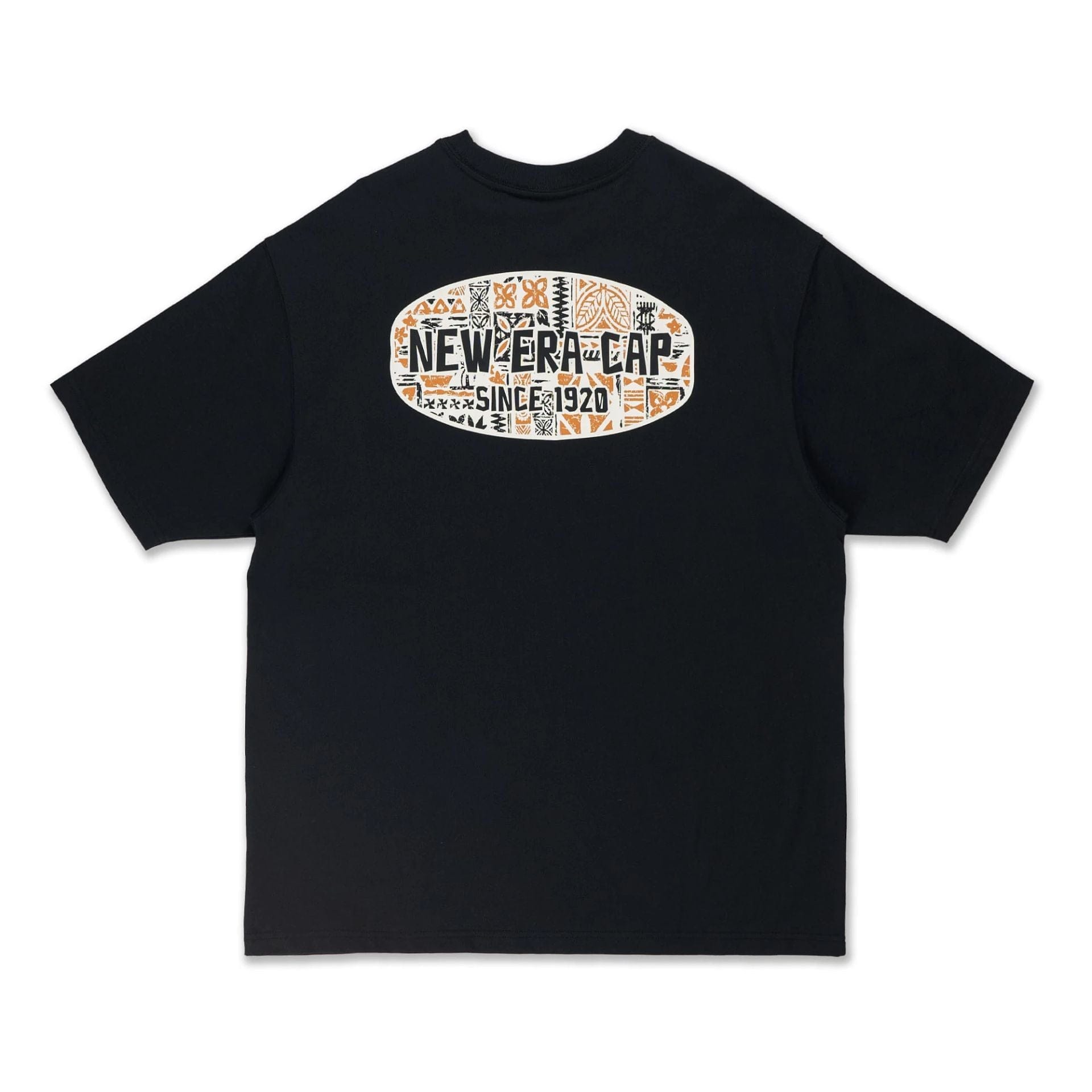 The Male model is wearing New Era Marine Life Club Black Oversized T-Shirt 7