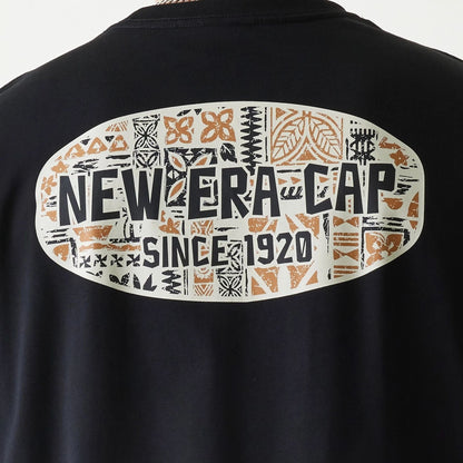 The Male model is wearing New Era Marine Life Club Black Oversized T-Shirt 4