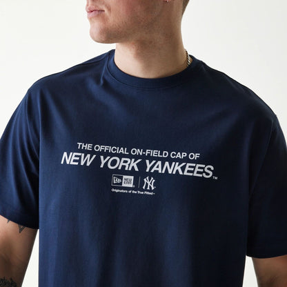 The Male model is wearing New York Yankees MLB Uncle Sam Navy T-Shirt 3