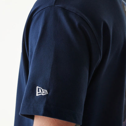 The Male model is wearing New York Yankees MLB Uncle Sam Navy T-Shirt 6