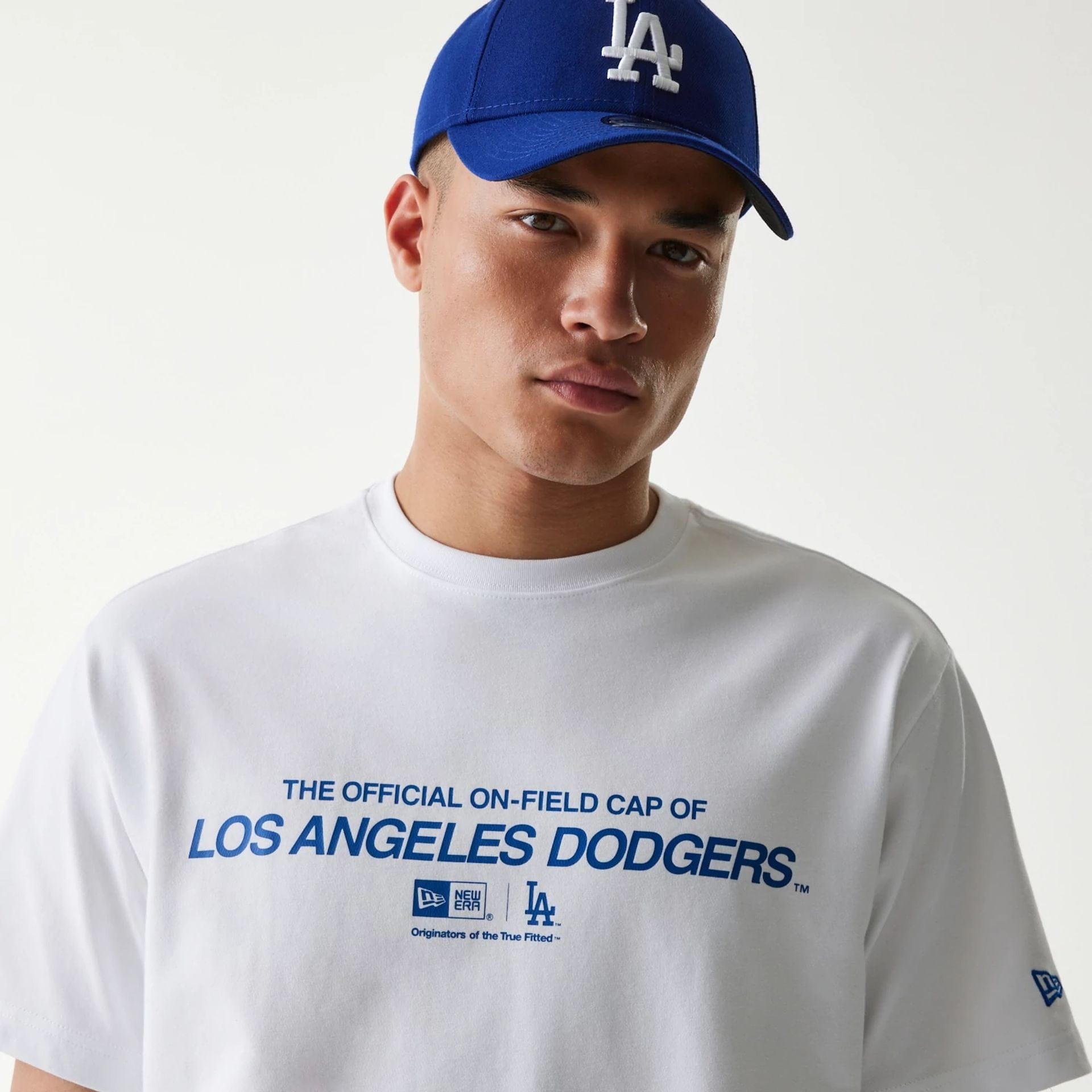 The Male model is wearing LA Dodgers MLB Uncle Sam White T-Shirt 5
