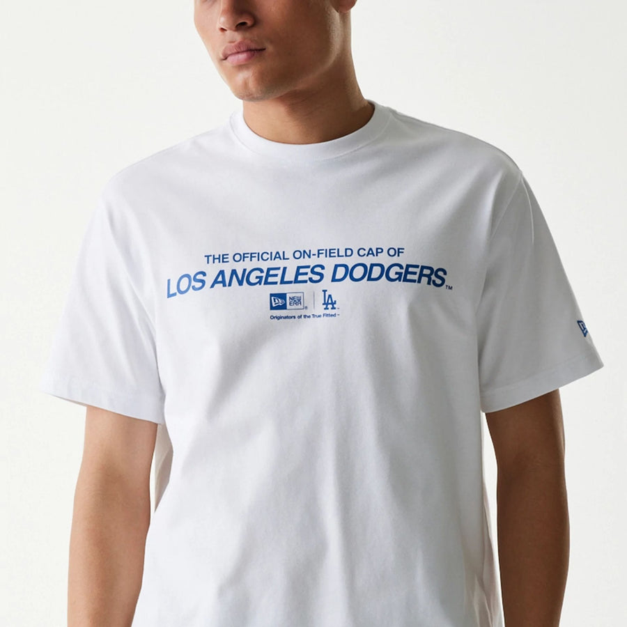 The Male model is wearing LA Dodgers MLB Uncle Sam White T-Shirt 3