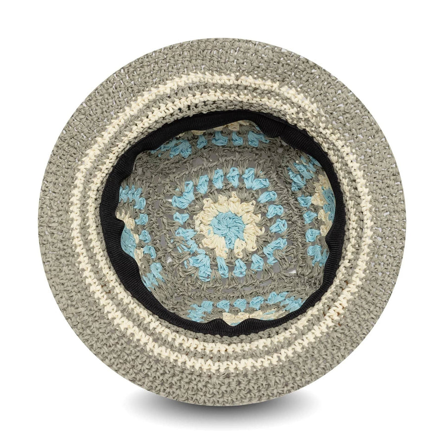 This is a New Era Japan Crochet Knit Paper Beige Explorer Bucket Hat 3