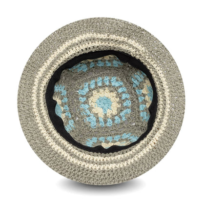 This is a New Era Japan Crochet Knit Paper Beige Explorer Bucket Hat 3