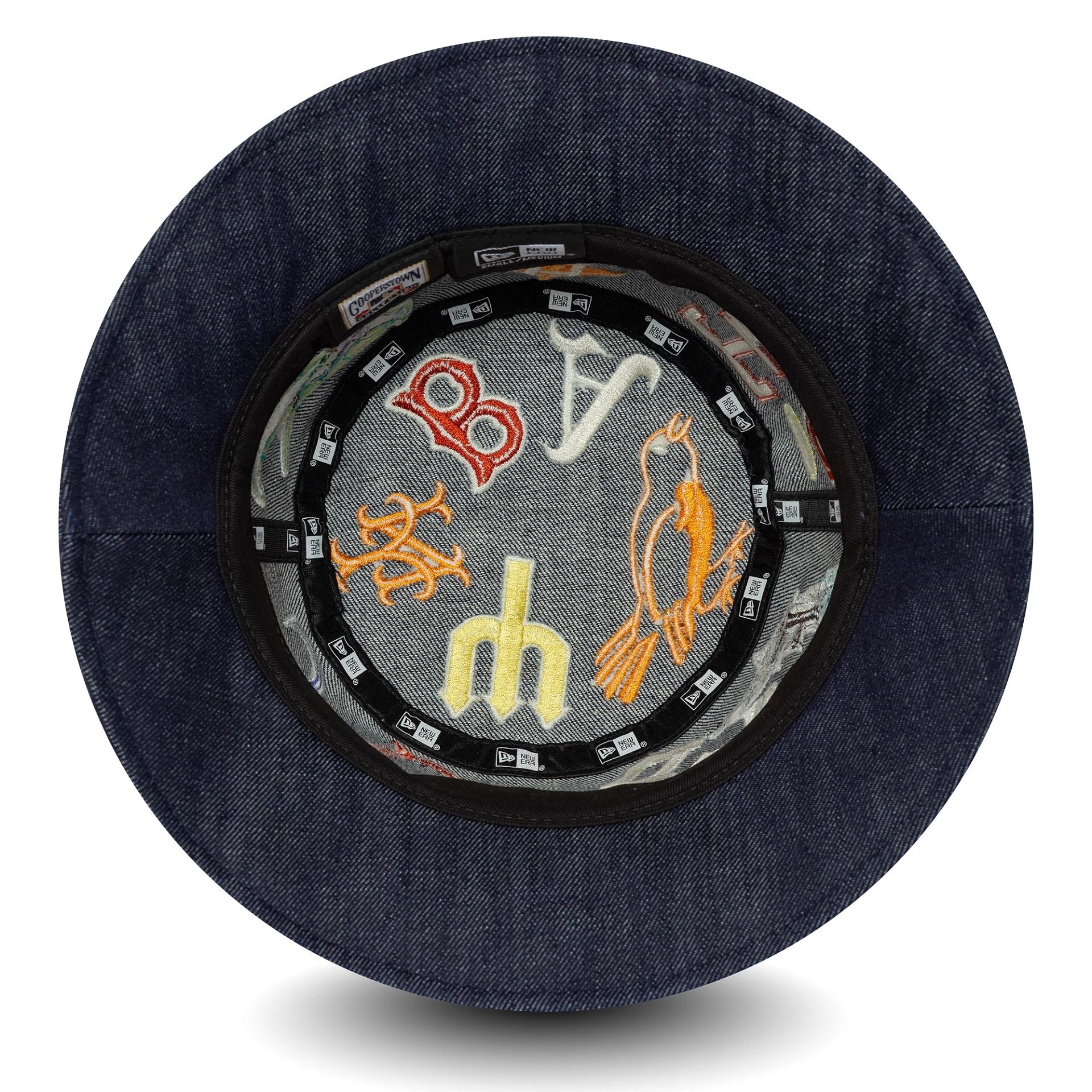 This is a MLB All Over Black Bucket Hat 5