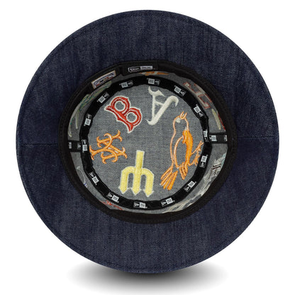 This is a MLB All Over Black Bucket Hat 5