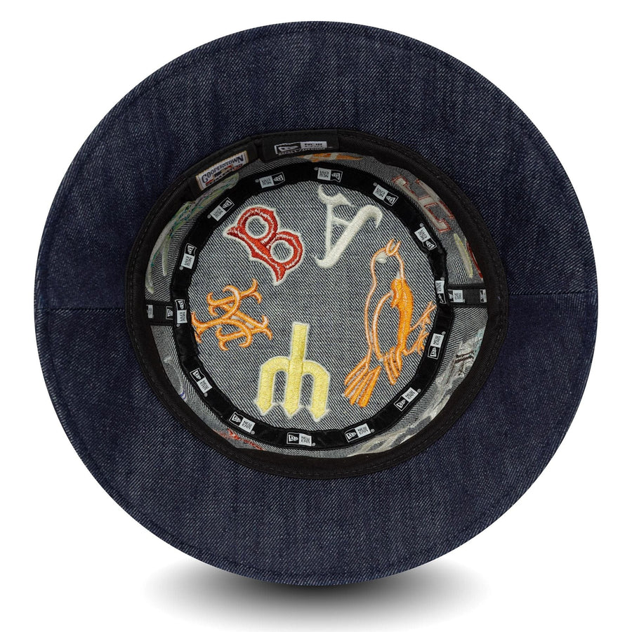 This is a MLB All Over Black Bucket Hat 5