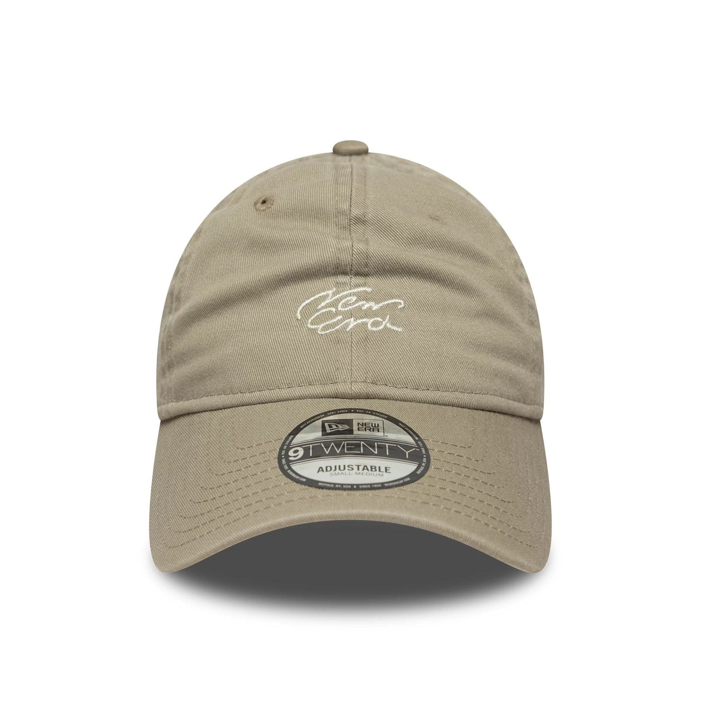 This is a New Era Japan Handwritten Beige 9TWENTY Adjustable Cap 2