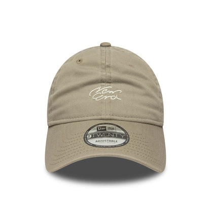This is a New Era Japan Handwritten Beige 9TWENTY Adjustable Cap 2