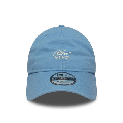 This is a New Era Japan Handwritten Light Blue 9TWENTY Adjustable Cap 2