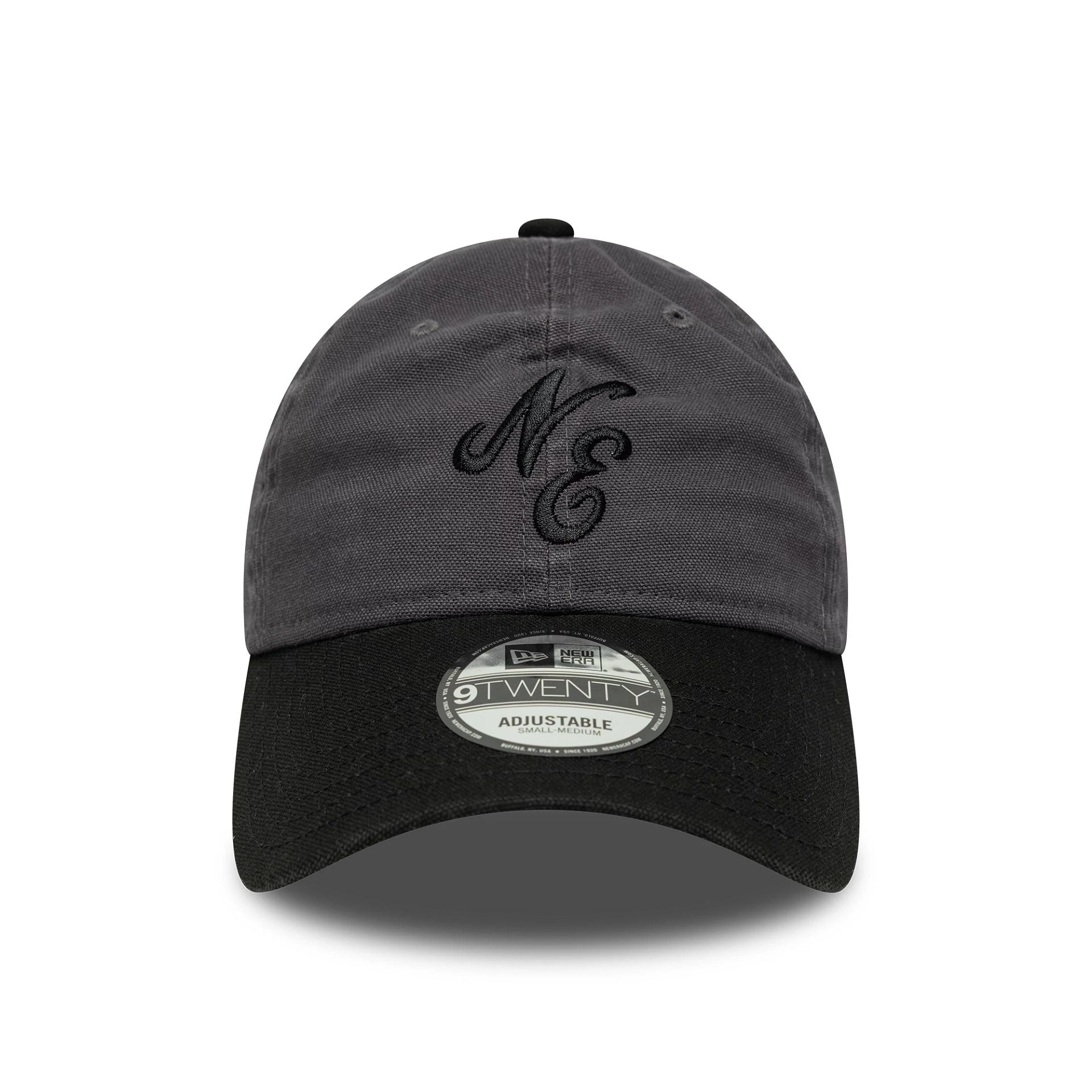 This is a New Era Washed Duck Black 9TWENTY Adjustable Cap 2